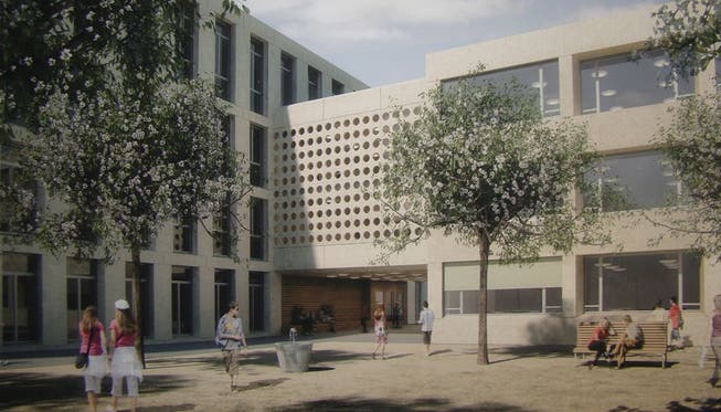 So soll das künftige Schulhaus Zehntenhof aussehen.