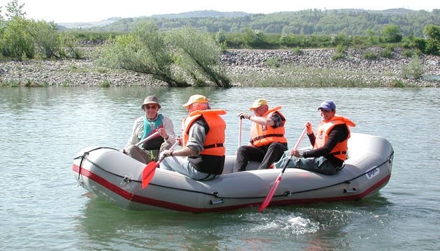 Freizeit und Tourismus am Hochrhein: Flussführer für Paddler ist während des Projekts «Erlebnisraum Hochrhein» entstanden. – Foto: chr