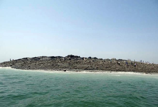 Neue Insel vor der Küste Pakistans.