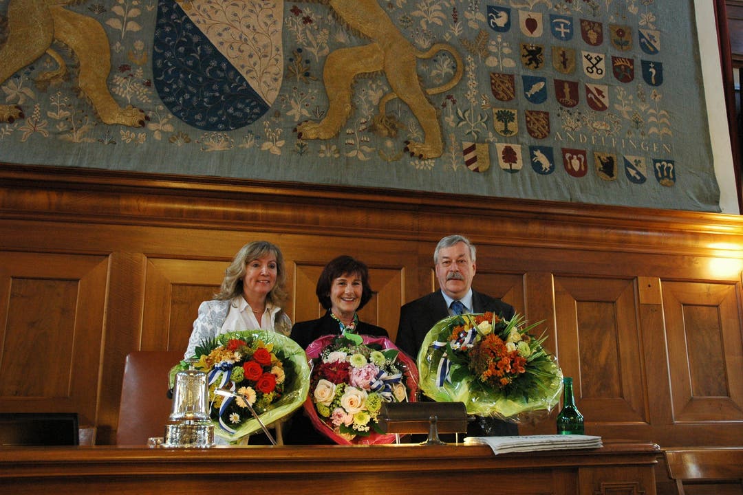 Kantonsratspräsidentin Brigitta Johner mit Stellvertretern Rolf Steiner und Theresia Weber-Gachnang