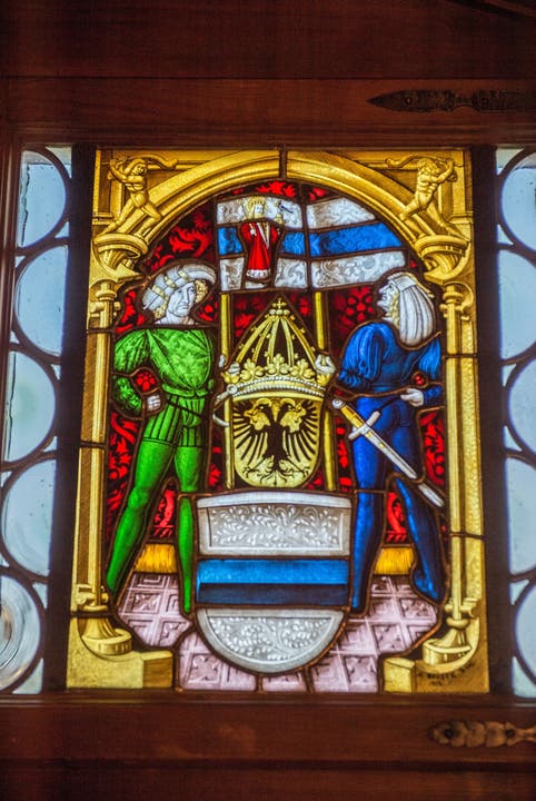 Ein restauriertes Wappenfenster
