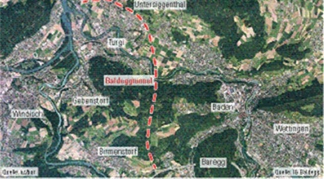Der Baldeggtunnel soll das Untere Aaretal besser an das Nationalstrassennetz anschliessen. google