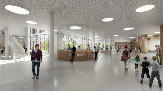 Auf gutem Weg: So soll das neue Spital Limmattal gemäss Projekt des Totalunternehmers Losinger Marazzi dereinst aussehen.