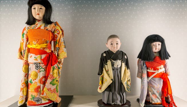 Japanische Puppen werden zurzeit im Spielzeug Welten Museum in Basel ausgestellt.