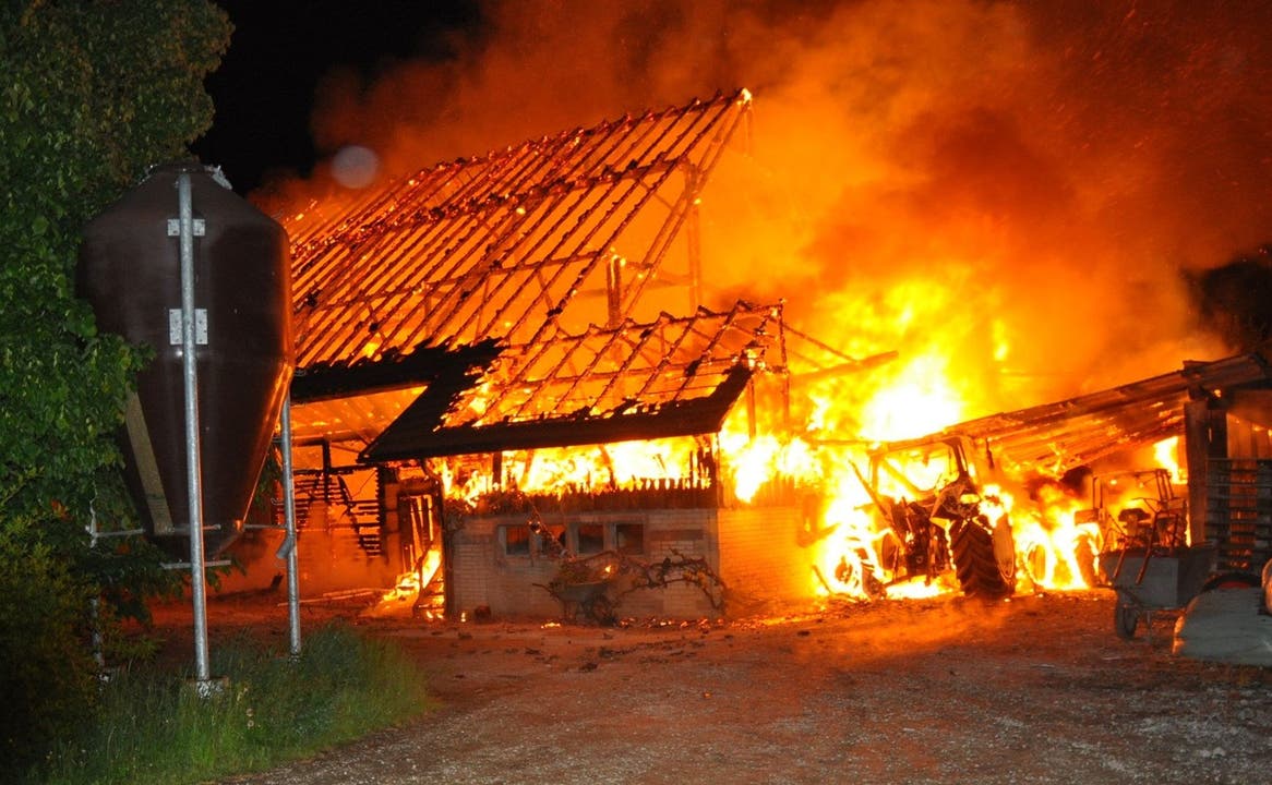 Bauernhaus wird bei Brand in Selzach zerstört