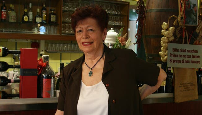 Franca Donelli vor rund zwei Jahren im Restaurant «Kreuzliberg» in Baden.