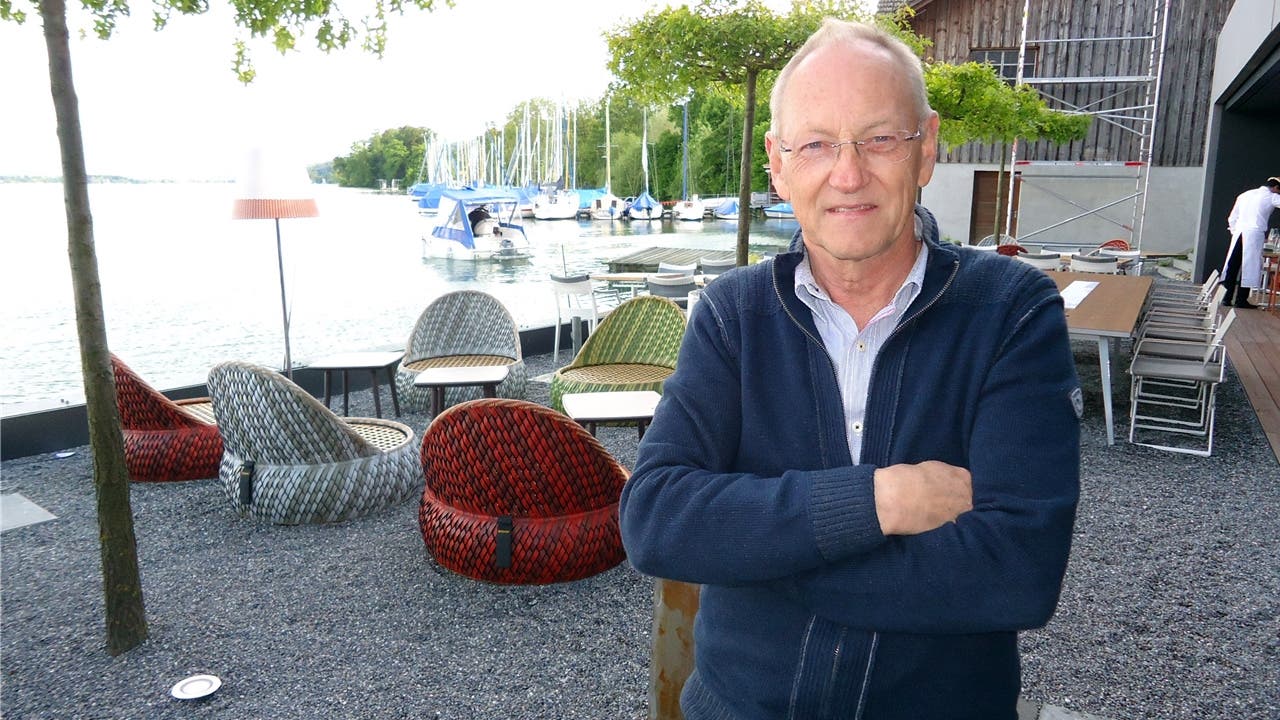 Peter Eltschinger, Geschäftsleiter der "Schifflände"-Pächterin Remimag AG, auf der Gartenterrasse.