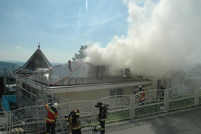 Brand auf Baustelle in Hägendorf