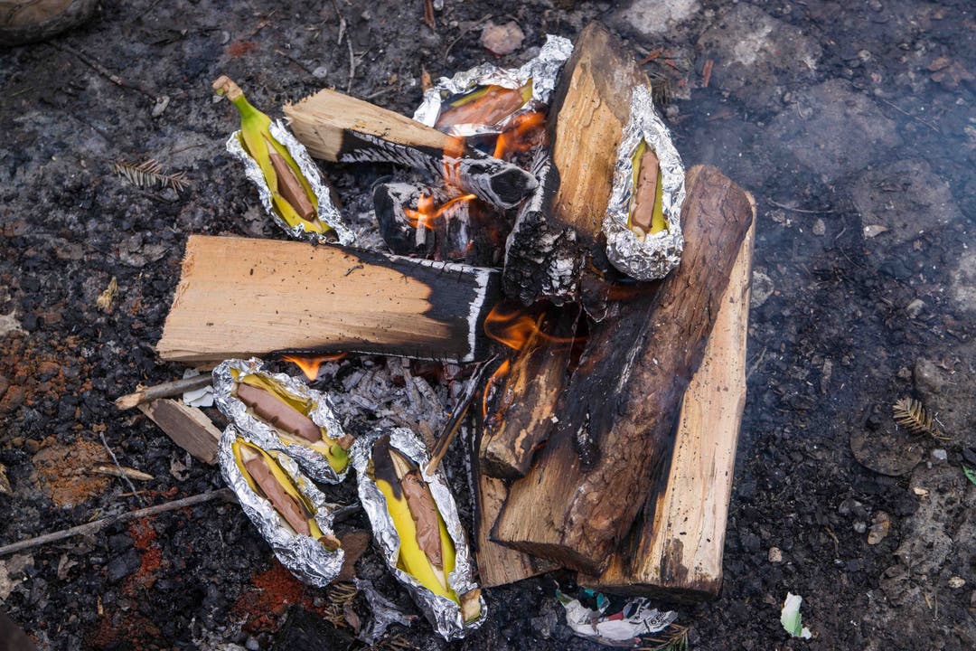 Die Schoggibananen liegen im Feuer