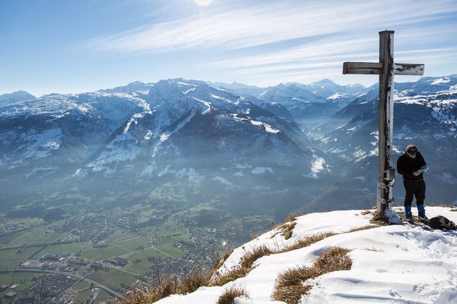 In der Ostschweiz bebte die Erde. Das Epizentrum lag in Sargans. Im Bild: Blick vom Gonzen auf Sargans.