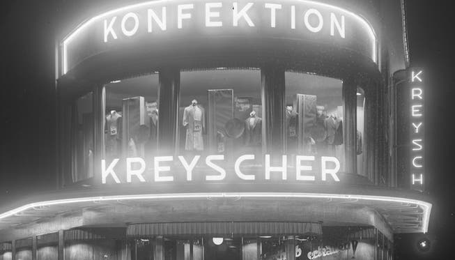 Eines von 300000 Zipser-Fotos: Das Konfektionshaus Kreyscher, 1931.