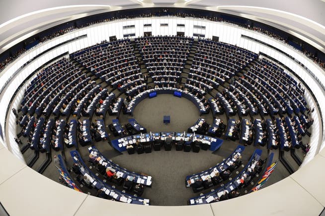 Der Sitzungssaal des EU-Parlaments in Strassburg.