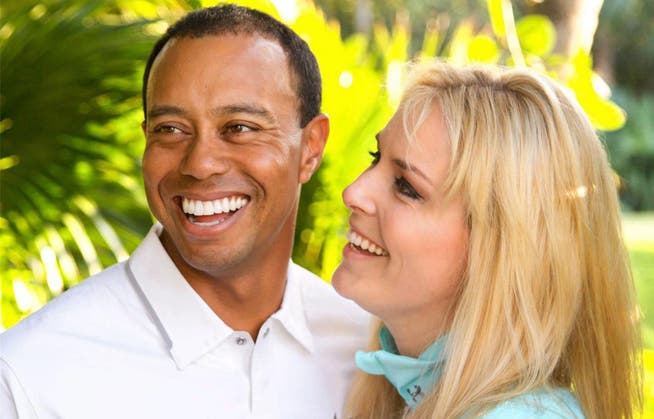 Ja, es soll Liebe sein: Lindsay Vonn und Tiger Woods.