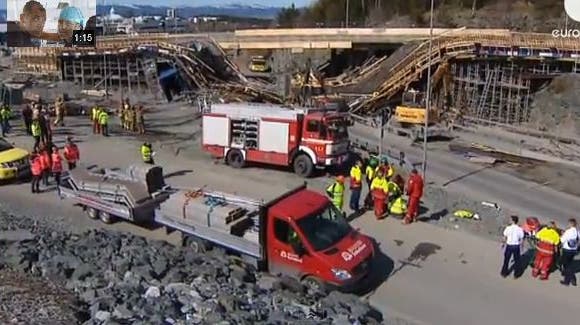 Brücke in Norwegen stürzt ein - Autofahrer und Bauarbeiter tot