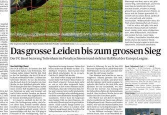 Die Schweizer Presseschau Auch die Zürcher haben mit dem FCB mitgefiebert: «Das grosse Leiden bis zum grossen Sieg», schreibt der «Tages-Anzeiger».