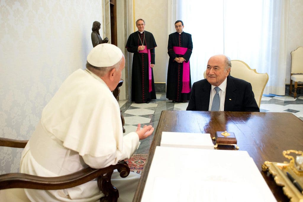 Sepp Blatter bei Papst Franziskus