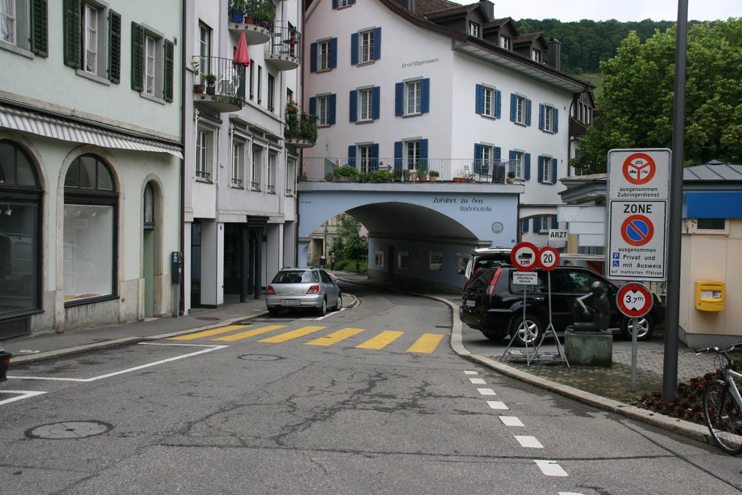 Bäderstrasse bei der Schiefen Brücke