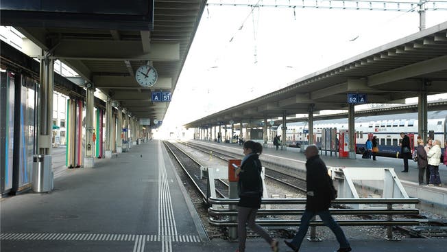 Der provisorische Bahnhof bei der Sihlpost ist noch bis Juni 2014 in Betrieb.