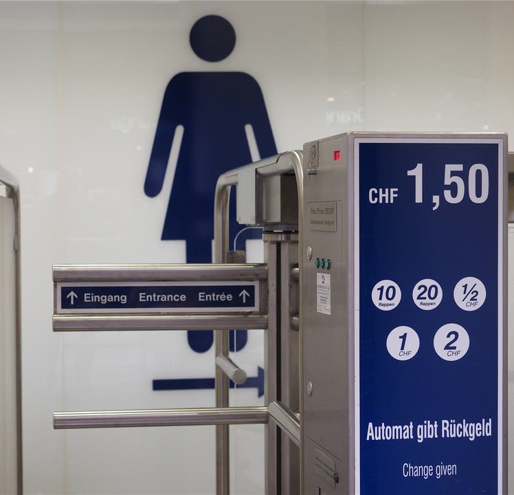 Wer am Bahnhof Olten auf die Toilette will, muss dafür 1.50 Franken bezahlen.