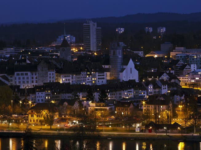 So sah Aarau während der Earth Hour 2012 aus.