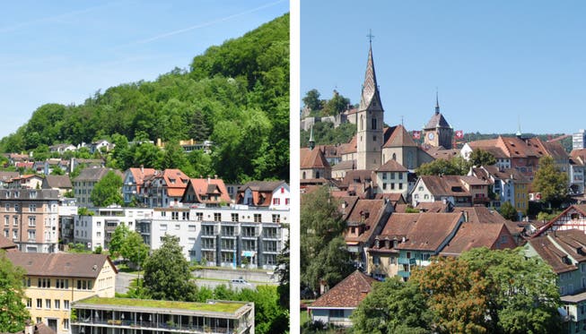 «Aus historischer Sicht gehören die Stadt Baden (rechts) und die Gemeinde Ennetbaden zusammen», lautet der erste Satz in der Vorlage zur Fusion.