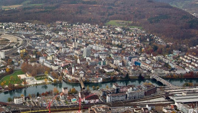 Luftaufnahme der Stadt Olten
