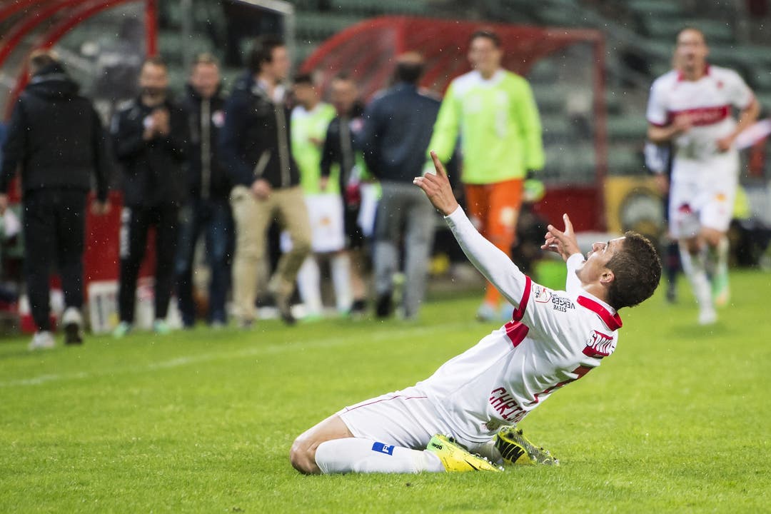 Sion jubelt: 2:0-Sieg gegen Aarau.