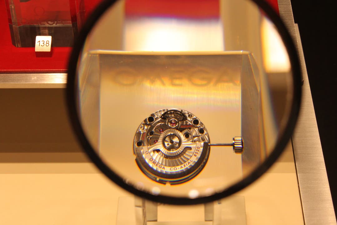 Einblick in ein Omega-Uhrwerk