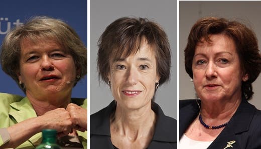 Nationalrätinnen, die für den Gripen sind: Corina Eichenberger, Ruth Humbel und Sylvia Flückiger.