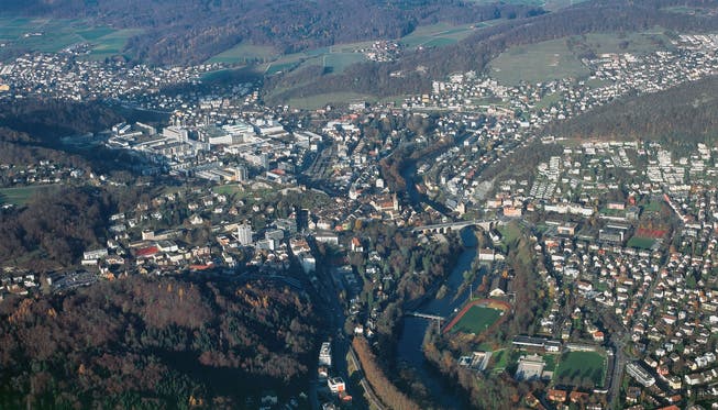 So sähe eine Regionalstadt Baden von oben aus (Archivbild).