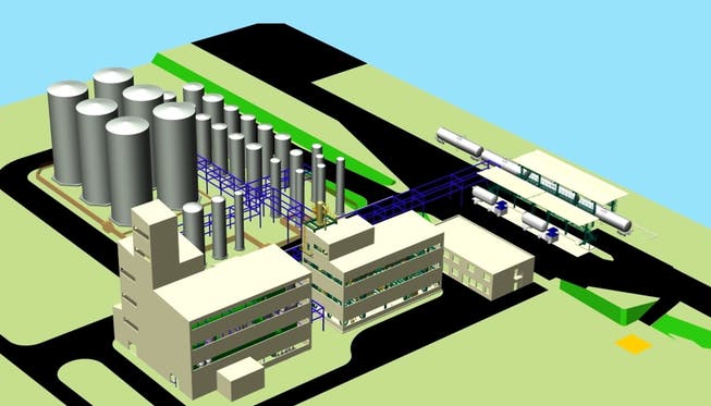 Im Moment kann die Green Bio Fuel AG an der Anlage auf dem Solvay-Areal weiterarbeiten.