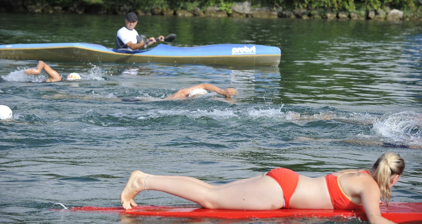 212 Schwimmerinnen und Schwimmer verbrachten den heissen Sommertag in der Aare.