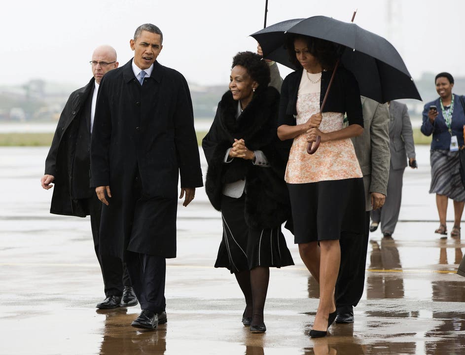 US-Präsident Barack Obama reiste für die Trauerfeier nach Südafrika - eine grosse Aufgabe mit grosser Belastung für seine Sicherheitscrew