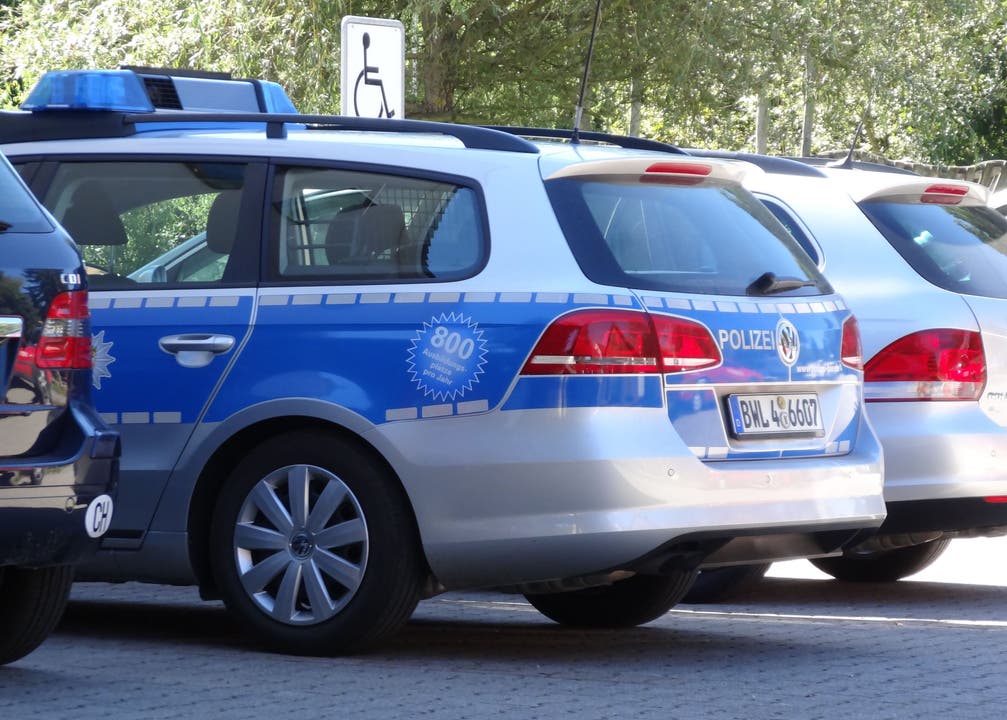 Die deutsche Polizei ist in Wallbach präsent