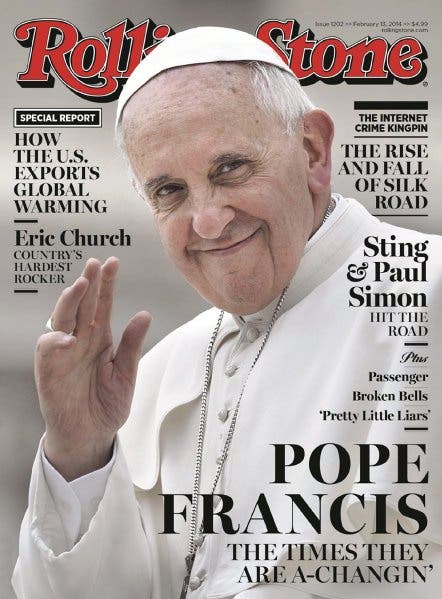Papst als Rockstar Franziskus auf dem Cover des «Rolling Stone»