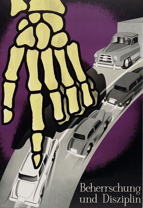 bfu-Plakate im Wandel der Zeit: Der Knochenfinger von 1955 von André Closet