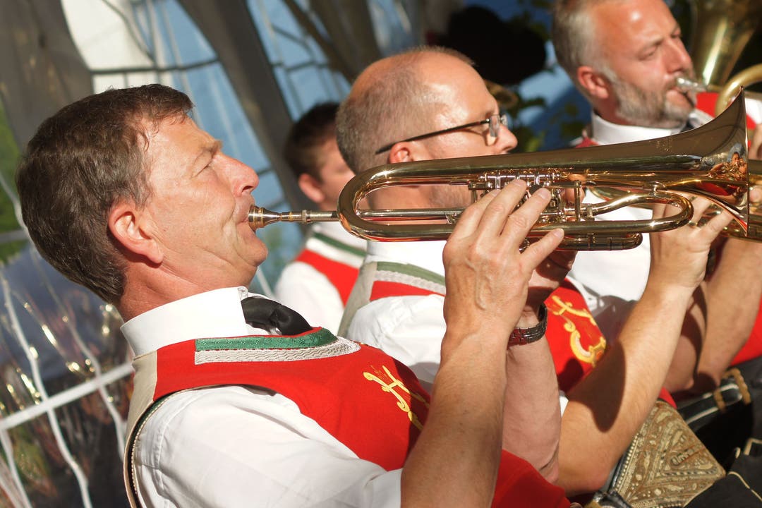 Das Trompetenregister der Musikkapelle Weer aus dem Tirol