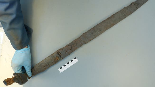 Eisenschwert aus dem 3. Jahrhundert vor Christus: Gefunden im Sackzelgli Gerlafingen beim Aushub für den Bau eines Hauses.