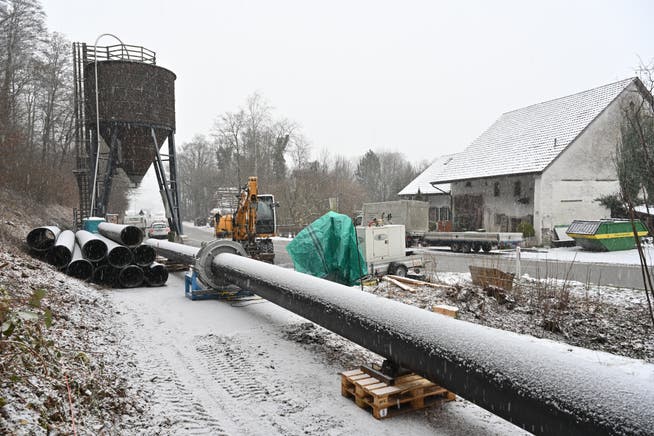 Erste Vorbereitungen: Ab dem 18. Januar wird an der Saalstrasse in Erlinsbach gebaut.