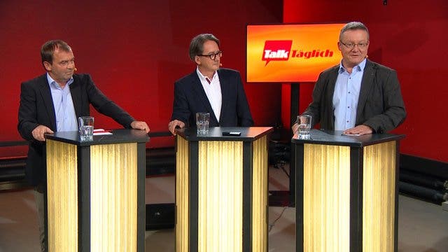 Sieg im Dreikampf Obrist schafft die Wahl, lässt Jürg Caflisch (SP) und Mario Delvecchio (FDP, rechts) hinter sich.