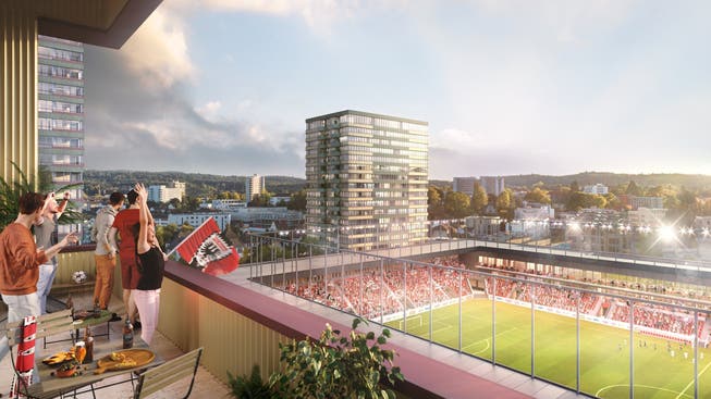 Stadion Aarau: Visualisierung des «Torfeld Süd».