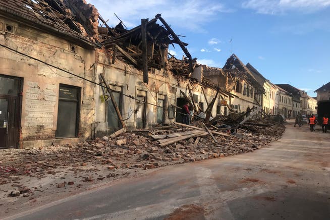 Bild der Verwüstung: Die Schäden in der zentralkroatischen Region Sisak-Moslavina sind gross.