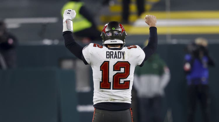Tom Brady von den Tampa Bay Buccaneers hat die Qualifikation für den Super Bowl zum zehnten Mal geschafft. (AP)