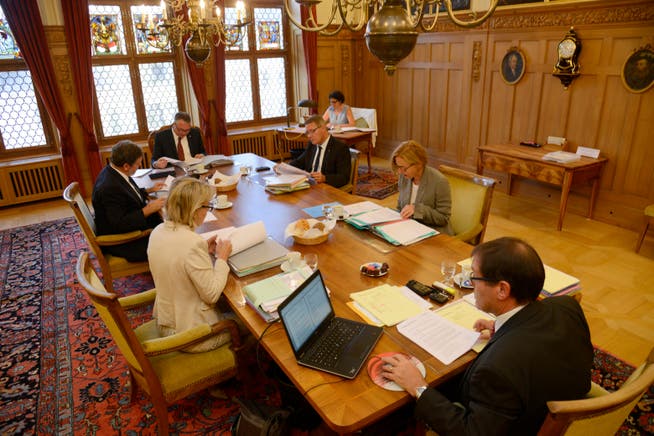 Der Regierungsrat hält seine Sitzungen weiterhin unter Ausschluss der Öffentlichkeit ab. (Archivbild)