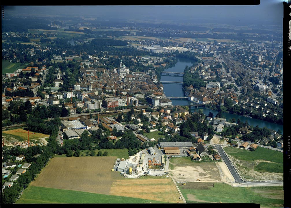 Blick auf die Stadt Solothurn von Westen 1987