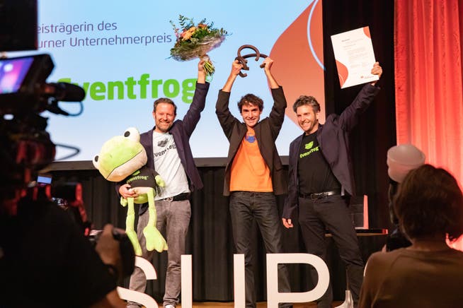 Das sind die Gewinner des Solothurner Unternehmerpreises 2021 (v.l.): Reto Baumgartner, Urs Koller, Mike Müller.