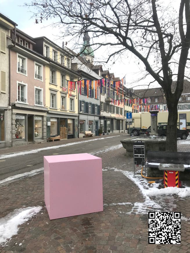 Die rosarote Krizzelbox an der Freiestrasse soll mit Meinungen gefüllt werden.