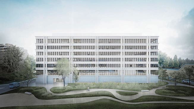 In der Aarauer Telli entsteht ab 2022 das neue Polizeigebäude.
