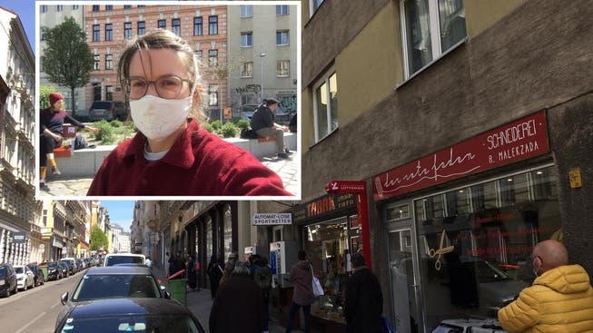 In Österreich begann am Dienstag die schrittweise Lockerung der Massnahmen. Die 29-jährige Helen Galliker lebt in Wien und erzählt im Interview von ihrem neuen Alltag. (Bild: ZVG / Montage Watson)
