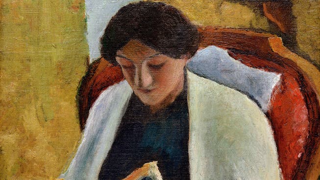 Das Gemälde ist schon 110 Jahre alt, aber friedlich lesend alles rundum zu vergessen, kennen und lieben wir bis heute. August Macke porträtierte für «Lesende Frau im roten Fauteuil» (44 × 36 cm) seine Frau Elisabeth.